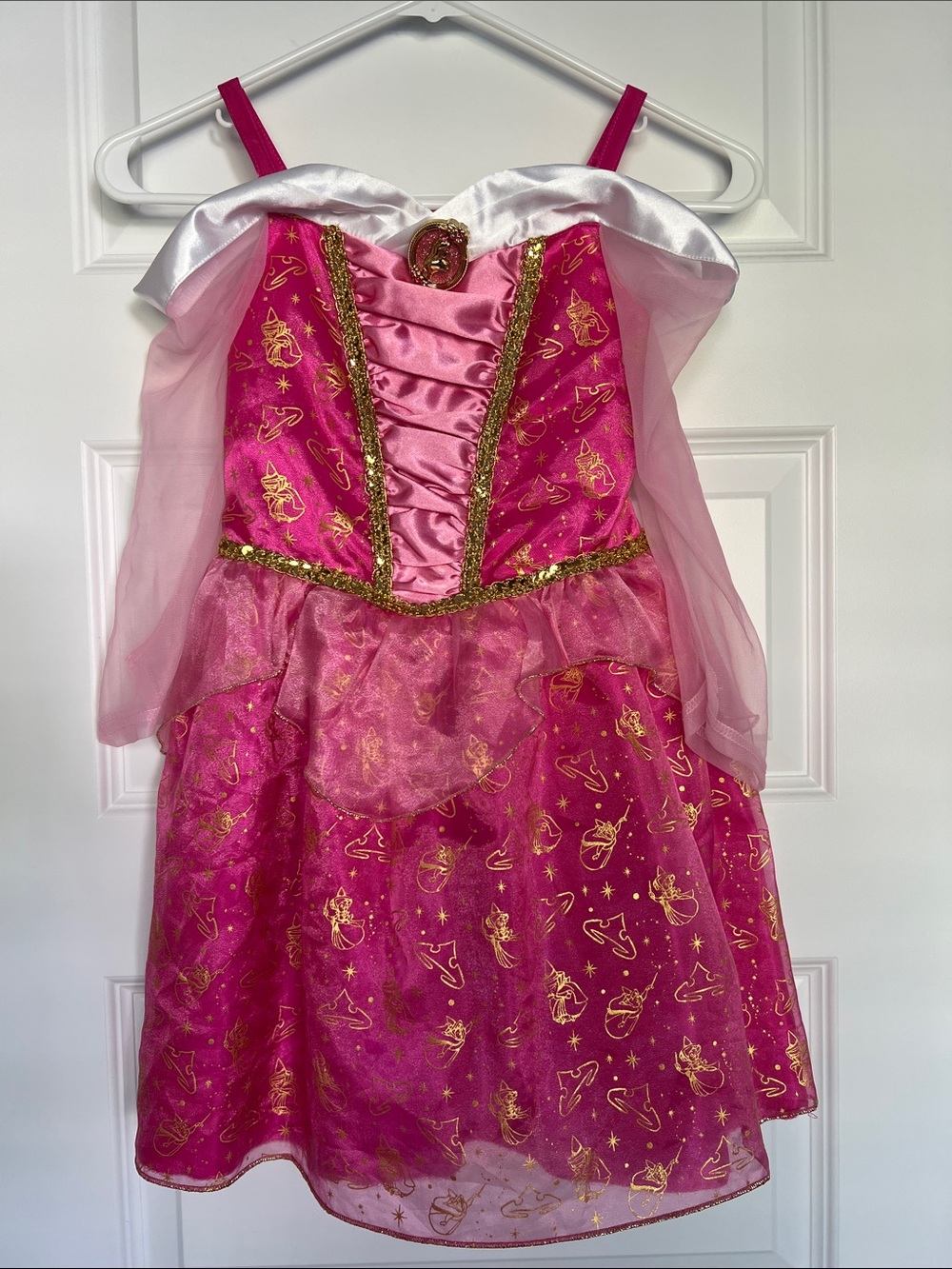 Disney Fuchsia and Gold Princess Aurora Dress Costume from sleeping beauty
